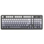 لوحة مفاتيح الألعاب ATTACK SHARK X98PRO بعدد 99 زرًا مع وضع اتصال ثلاثي، وشاشة عرض LED ملوّنة، ولوحة أرقام مدمجة - Gradient Black Blueberry Switch