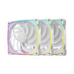 Geometric Future Squama 2503W Fan Set, 3-Pack, 120 mm, White