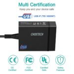 Choetech 3A+1C 72W Output ports wall charger - Level UpLevel UpAdapter6971824970302