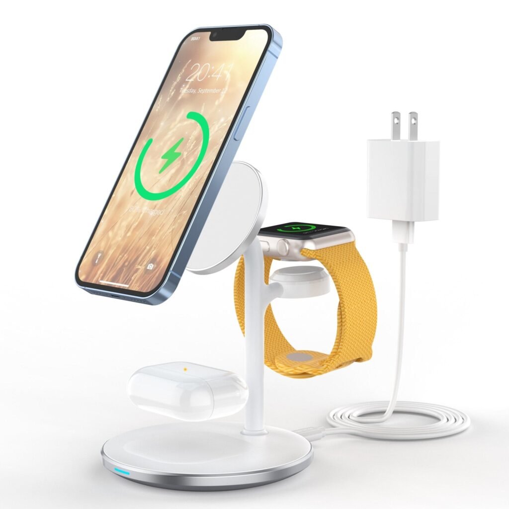Choetech Magleap Duo 3-in-1 Magnetic Wireless Charging Station for iPhone 12/13/14 Series and AirPods Pro with Apple Watch Holder - Level UpLevel UpAdapter6932112101853