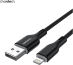 كابل Choetech XAL-0003 USB-A إلى Lightning بقدرة 2.4 أمبير وطول 1 متر – أسود