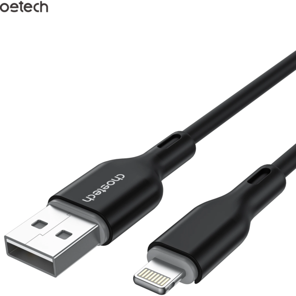 كابل Choetech XAL-0003 USB-A إلى Lightning بقدرة 2.4 أمبير وطول 1 متر – أسود