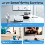 ⁦فينتيون كيبل يو إس بي تايب سي إلى إتش دي إم آي بدقة ٤ كي بطول ١.٨ متر بتصميم مجدول وموصلات ألمنيوم⁩ - الصورة ⁦6⁩