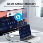 ⁦فينتيون كيبل يو إس بي تايب سي إلى إتش دي إم آي بدقة ٤ كي بطول ١.٨ متر بتصميم مجدول وموصلات ألمنيوم⁩ - الصورة ⁦5⁩