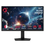 جيم اون شاشة العاب موديل GO27QDOLD280 سلسلة Signature X شاشة 27 بوصة OLED QHD، معدل تحديث 280 هرتز، استجابة 0.03 مللي ثانية، HDMI 2.1، شاشة ألعاب (دعم PS5) - أسود