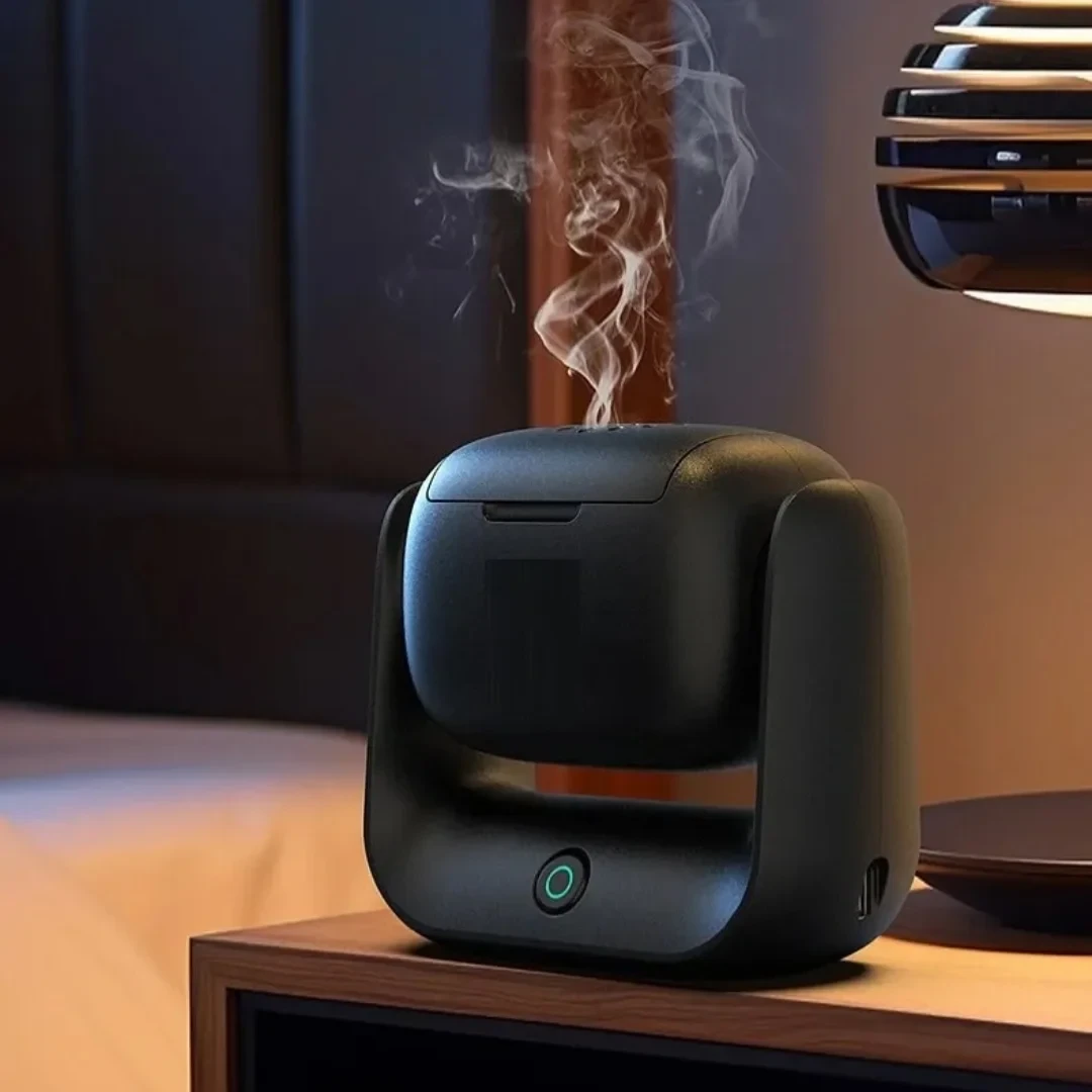 ee7bdd4a00e15e1ea099403708dce864 Portable Electronic Rechargeable Rotational Bukhoor Incense Burner - Image 1