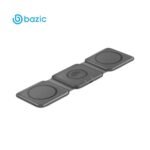 شاحن Energea BAZIC GOMAG TRIO PLUS، شاحن لاسلكي مغناطيسي قابل للطي 3 في 1 بقوة 15 واط لأجهزة iPhone/الساعات الذكية/سماعات AirPods - رمادي - Image 2