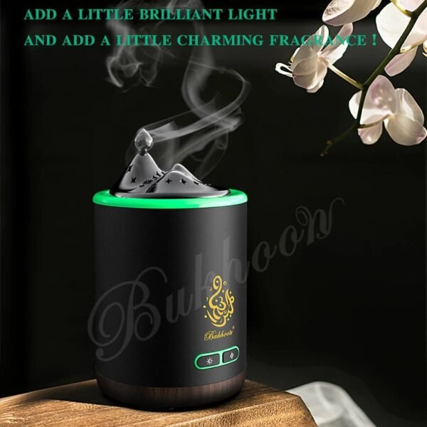 Exquisite Mountain Bukhoor Burner & Incense Diffuser | USB Rechargeable & Portable - Black - Level UpBukhoor