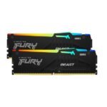 Kingston 64GB 5600MHz DDR5 Fury Beast RGB Desktop CL40 RAM Kit, (32GB x2)