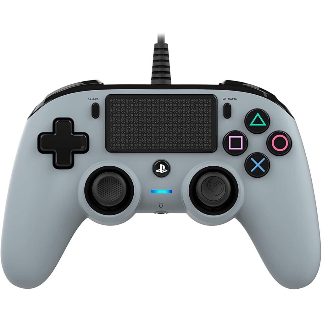 Nacon Wired Compact Controller for PlayStation 4 - Gray - Level Up