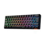 ⁦MeeTion MK005BT Dual Mode Bluetooth Wired 60% Mini Gaming Mechanical Keyboard English-Arabic, Blue Switch⁩ - الصورة ⁦5⁩
