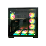 ⁦Huntkey MVP Apollo Max Mid Tower PC Case – Black, 7 Fans⁩ - الصورة ⁦3⁩
