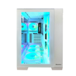 ⁦Huntkey MVP Apollo Max Mid Tower PC Case – White, 7 Fans⁩ - الصورة ⁦3⁩