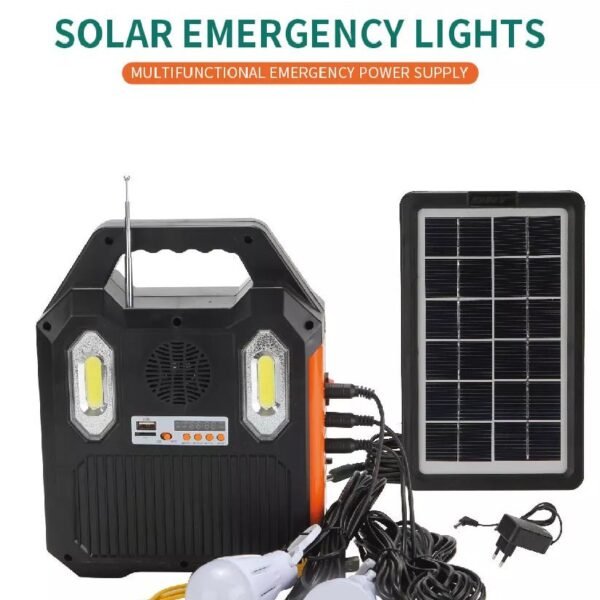 Portable Solar Power Lighting & Charging System with 2 Bulbs for Camping Picnic Home and Outdoors with MP3 & Radio - Level UpLevel UpSmart Devices501692