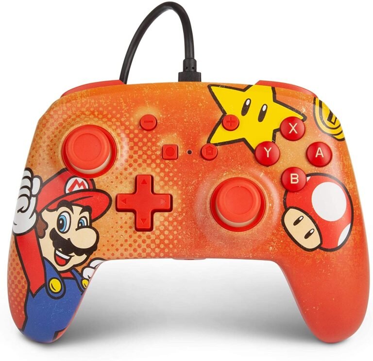 PowerA Enhanced Wired Controller for Nintendo Switch - Mario Vintage - Level UpPowerASwitch Accessories617885024450