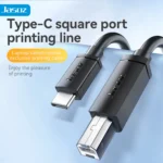 ⁦JASOZ Type C to 2.0 USB B Male Cable – 3M Braided 480Mbps for Laptops, Cameras, Scanners, & Printers⁩ - الصورة ⁦2⁩