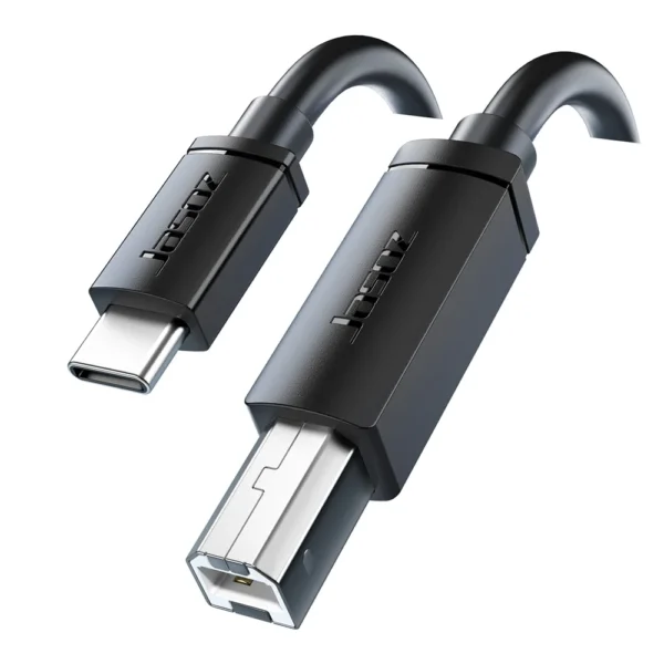 JASOZ Type C to 2.0 USB B Male Cable – 2M  480Mbps for Laptops, Cameras, Scanners, & Printers