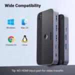 ⁦محوّل Ugreen USB 3.0 switch 2-in-4 switch + 2x USB-A Cable - Black CM662-15705⁩ - الصورة ⁦3⁩