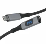 USB-C 3.2 Extension Cable Male to Female with Display – PD 240W 10Gbps 8K60Hz – 1m