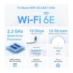 ⁦TP-Link Deco XE200 AXE11000 Whole Home Mesh WiFi 6E System, 2-Pack⁩ - الصورة ⁦5⁩