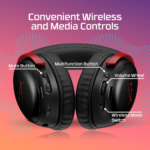 ⁦HyperX Cloud III S Wireless Gaming Headset, 53mm, Spatial Audio – Red/Black⁩ - الصورة ⁦11⁩