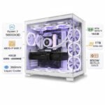 Gaming PC with Ryzen 7 9800X3D processor, RTX 5070 Ti 16GB graphics card, 48GB DDR5 6000MHz RAM, 1TB NVMe SSD, Windows 11 Pro