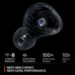 ⁦SteelSeries 61680 Arctis GameBuds Earbuds Active Noise Cancelling Gaming Headset – PC, PlayStation, Mobile⁩ - الصورة ⁦10⁩