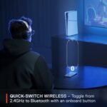⁦SteelSeries 61674 Arctis Nova 5P Wireless Gaming Headset – White, PC, PS5, PS4⁩ - الصورة ⁦7⁩