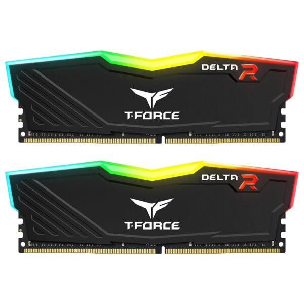 T-Force 16GB 3600MHz DDR4 Delta RGB Desktop RAM Kit CL18, (8GB x2) Black