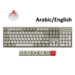KeyChron C2 Pro 8K Full Wired Customizable Gaming Keyboard Mechanical RED Linear Switch, C2PX-M1, Arabic/English