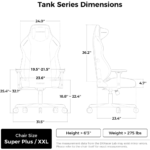 ⁦DXRacer Tank XXL Gaming Chair – Black⁩ - الصورة ⁦6⁩