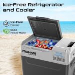 ⁦Promate CoolFast™ 40 Liters Portable Outdoor Mini Refrigerator with 52000mAh Powerpack, Gray⁩ - الصورة ⁦2⁩