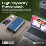 ⁦Promate CoolFast™ 40 Liters Portable Outdoor Mini Refrigerator with 52000mAh Powerpack, Gray⁩ - الصورة ⁦5⁩