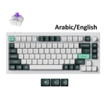 KeyChron Q1 HE 75% Wireless Customizable Gaming Keyboard Mechanical Magnetic Switch, Q1H-P1, White – Arabic/English