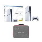 PlayStation 5 Slim Disk Edition with Gray Storage Bag