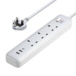 مشترك كهرباء UGREEN بثلاث مخارج مع زر تشغيل رئيسي منفذ USB-C بقدرة 30 واط + منفذي USB الموديل CD286 – 15461