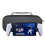 حزمة مشغل PlayStation Portal Remote لجهاز PS5 مع حقيبة تخزين فايبريك - أسود