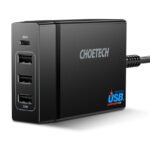 Choetech 3A + 1C 72W Wall Charger with Output Ports