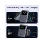 بنك الطاقة اللاسلكي المغناطيسي UGREEN Uno بسعة 10000mAh – بنفسجي - Image 5