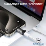 بروميت محول شحن سريع للغاية من لايتنينج إلى USB-C، رمادي - Image 3