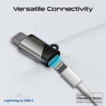 بروميت محول شحن سريع للغاية من لايتنينج إلى USB-C، رمادي - Image 8