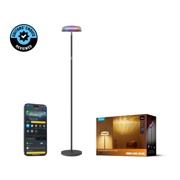 لمبة أرضية جوفي Uplighter 3 في 1 تأثيرات إضاءة، تأثير تموج ديناميكي، ألوان RGBWW+RGBIC+WW - H60B0