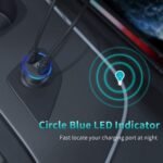⁦CHOETECH 40 واط 2-Port PD20W شاحن سيارة سريع معدني بالكامل C0054-V2-SL⁩ - الصورة ⁦9⁩