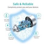 ⁦CHOETECH 40 واط 2-Port PD20W شاحن سيارة سريع معدني بالكامل C0054-V2-SL⁩ - الصورة ⁦10⁩