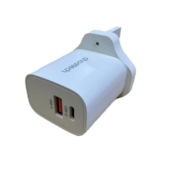 شاحن حائط ثنائي المنفذ PD20W من Choetech - أبيض