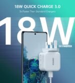 ⁦شاحن كوتيك 38 واط بمنفذين USB-C و USB-A مزدوج - أبيض⁩ - الصورة ⁦5⁩