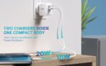 ⁦شاحن كوتيك 38 واط بمنفذين USB-C و USB-A مزدوج - أبيض⁩ - الصورة ⁦9⁩