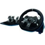 عجلة القيادة Logitech G920 Driving Force لجهاز Xbox One – ملحق سباق واقعي لأجهزة Xbox والحاسوب
