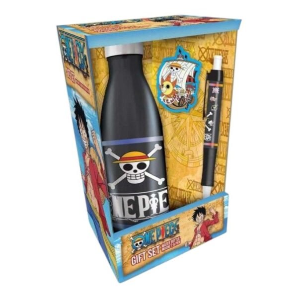 Pyramid Gift Set, One Piece, Straw Hat Crew Logos, Bottle + Magnet + Pen