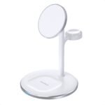 Choetech 3-in-1 Magnetic Wireless Charging Station for the iPhone 12/13/14 Series, AirPods Pro, and iWatch Stand